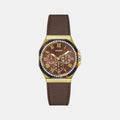 Glaze Women Quartz Brown Dial Multi-Function Leather Watch GW0753L3