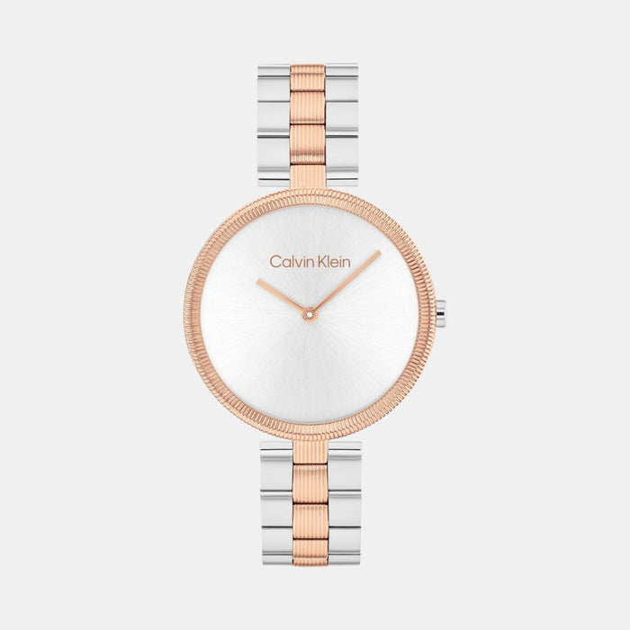 Calvin Klein Round Silver White Analog watch