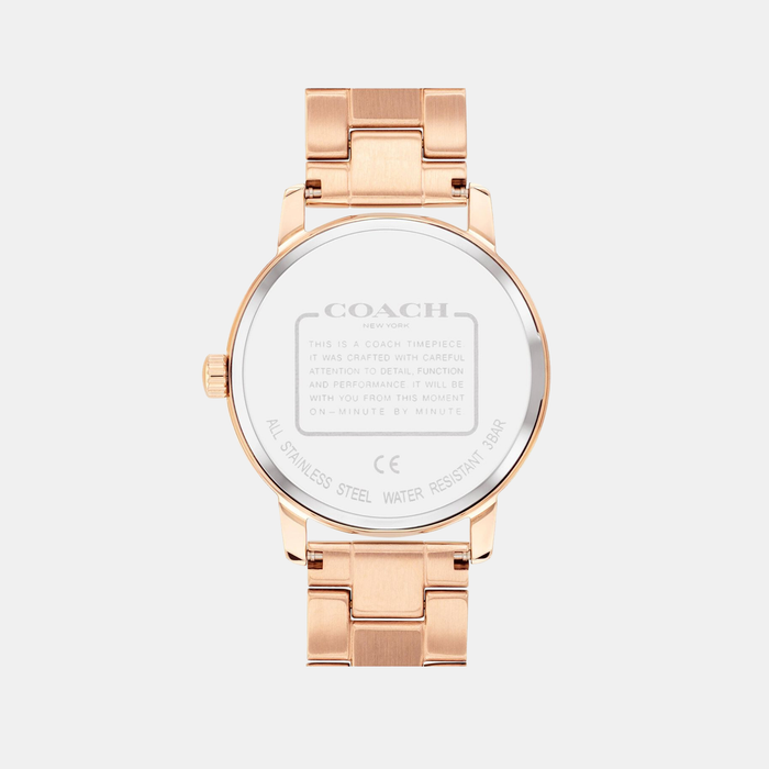 Coach Women Round Rose Gold watch