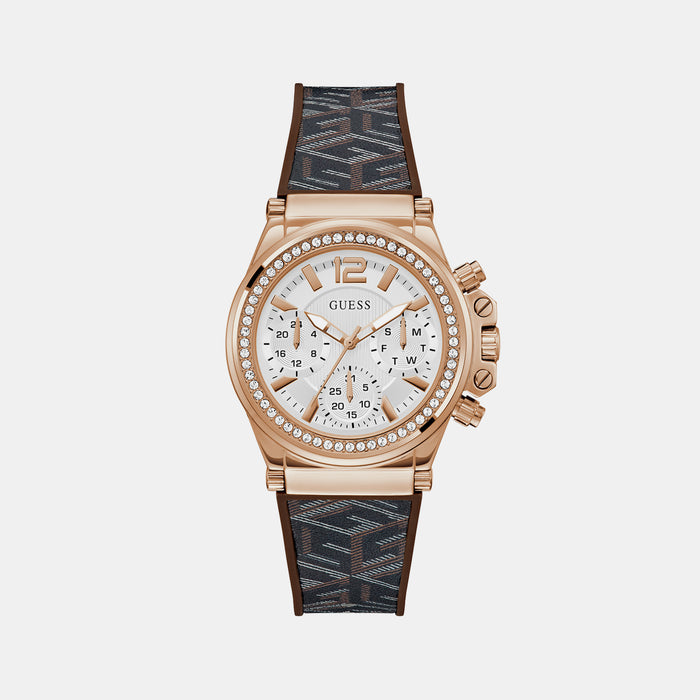 Guess Round White Chronograph watch