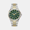 Gs Dashboard Men Quartz Green Dial Multi-Function Stainless Steel Watch Gw0798G3