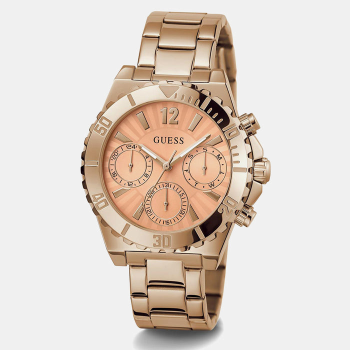Gs Phoebe Women Quartz Orange Dial Multi-Function Stainless Steel Watch Gw0696L3