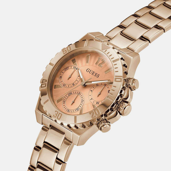 Gs Phoebe Women Quartz Orange Dial Multi-Function Stainless Steel Watch Gw0696L3