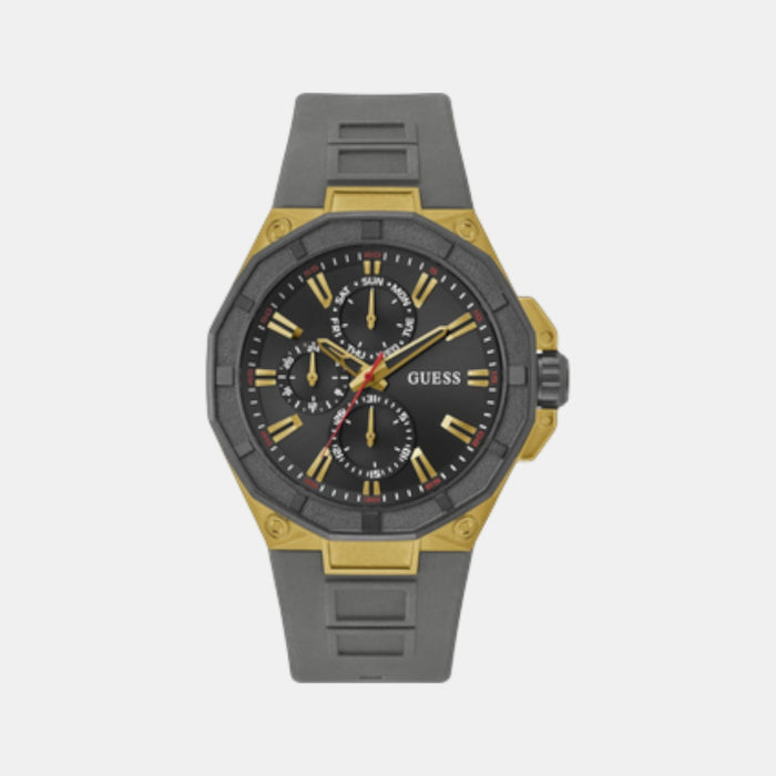 Gs R2 Men Quartz Black Dial Multi-Function Silicone Watch Gw0803G1
