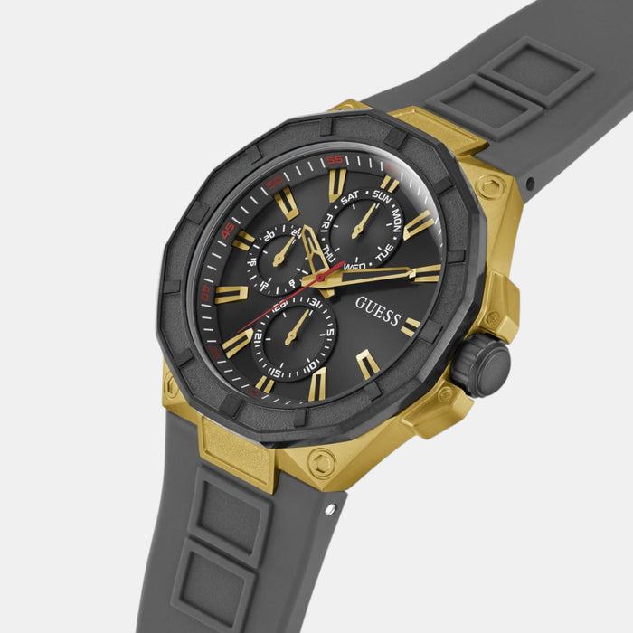 Guess Men Round Black watch