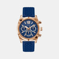 Gs Resistance Men Quartz Blue Dial Multi-Function Silicone Watch Gw0729G3