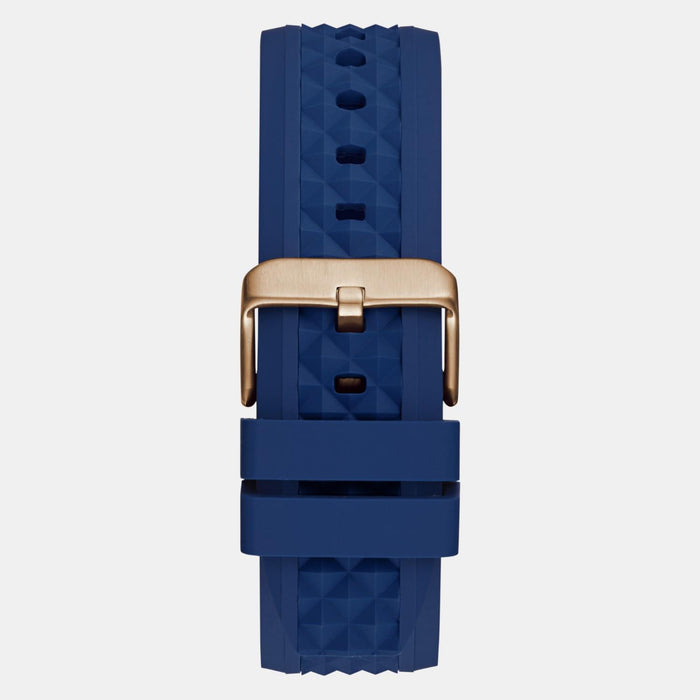 Gs Resistance Men Quartz Blue Dial Multi-Function Silicone Watch Gw0729G3