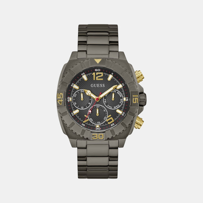 Gs Traction Men Quartz Black Dial Multi-Function Stainless Steel Watch Gw0800G2