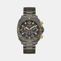 Gs Traction Men Quartz Black Dial Multi-Function Stainless Steel Watch Gw0800G2