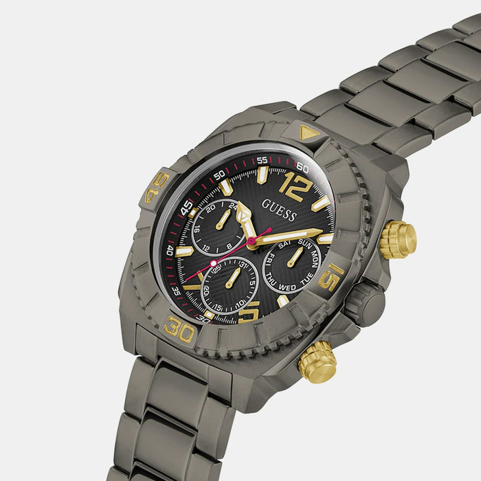 Gs Traction Men Quartz Black Dial Multi-Function Stainless Steel Watch Gw0800G2
