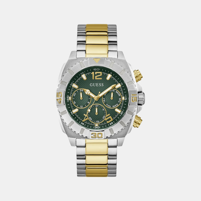 Gs Traction Men Quartz Green Dial Multi-Function Stainless Steel Watch Gw0800G1