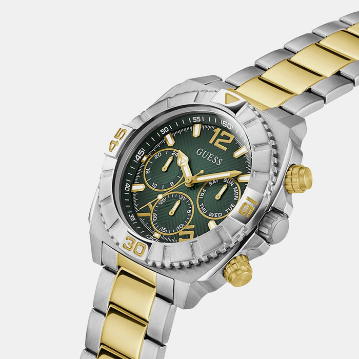 Gs Traction Men Quartz Green Dial Multi-Function Stainless Steel Watch Gw0800G1