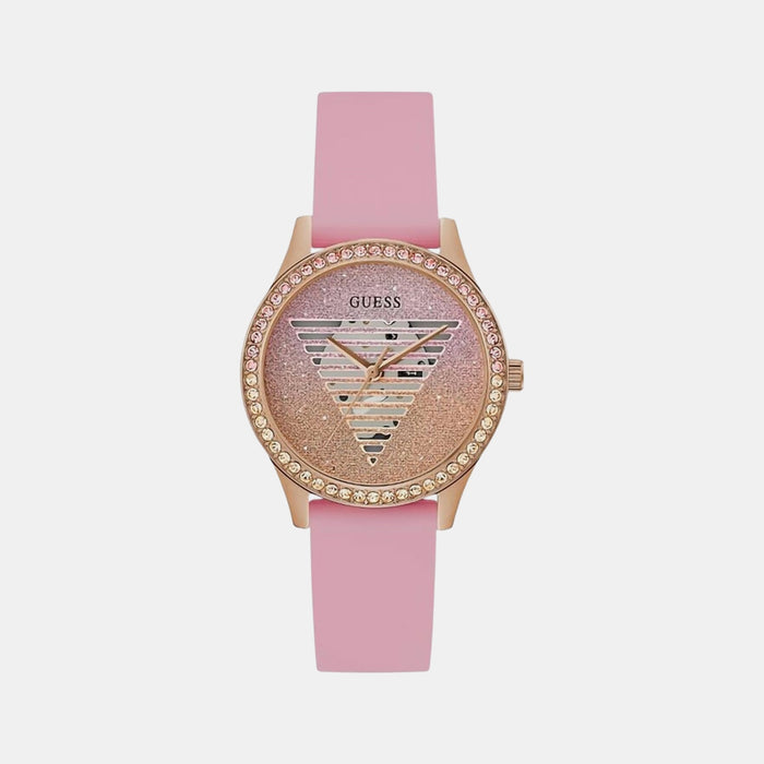 Gt Lady Idol Women Quartz Rose Gold Dial Analog Silicone Watch Gw0530L4
