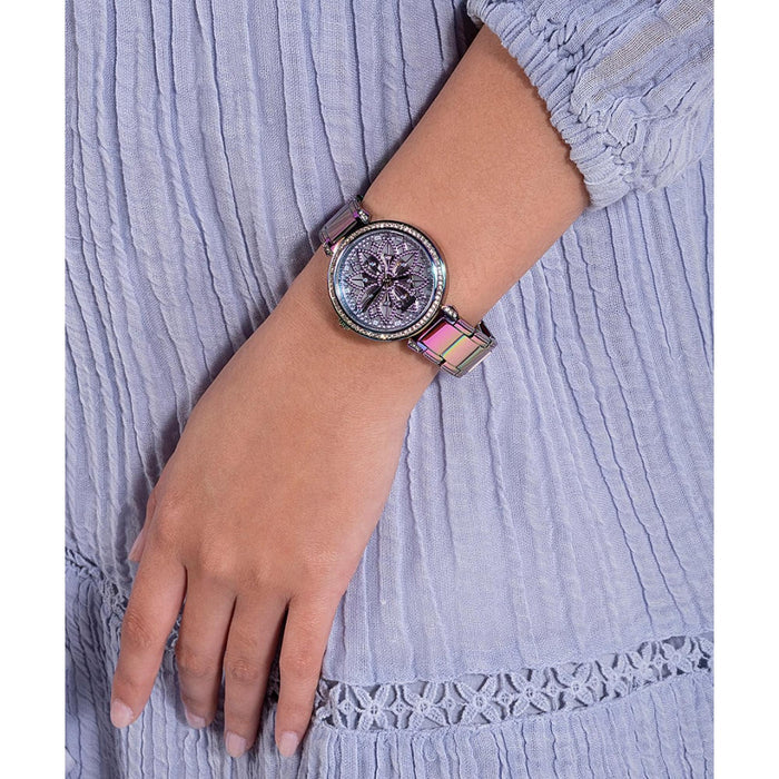 Gt Lily Women Quartz Purple Dial Analog Stainless Steel Watch Gw0528L4