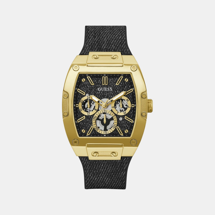 Gt Phoenix Men Quartz Black Dial Multi-Function Silicone Watch Gw0786G1