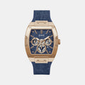 Gt Phoenix Men Quartz Blue Dial Multi-Function Silicone Watch Gw0786G2