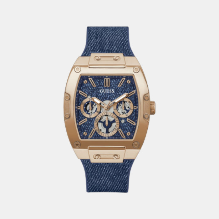 Gt Phoenix Men Quartz Blue Dial Multi-Function Silicone Watch Gw0786G2