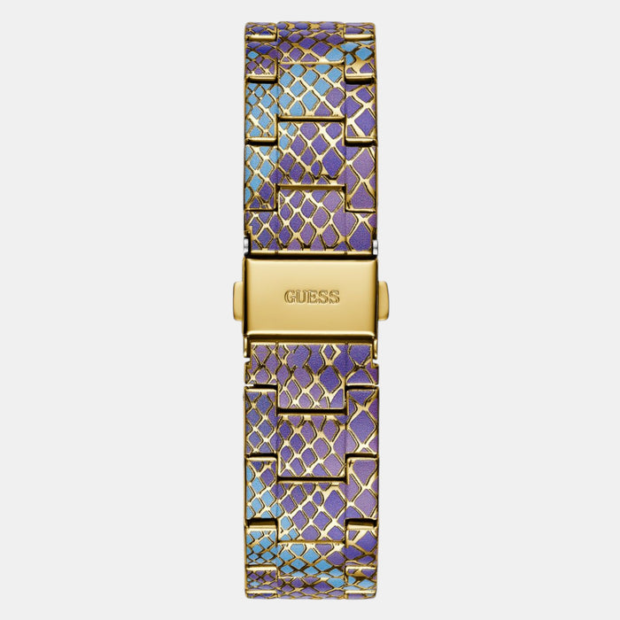 Guess Recycled Steel Animal Print watch