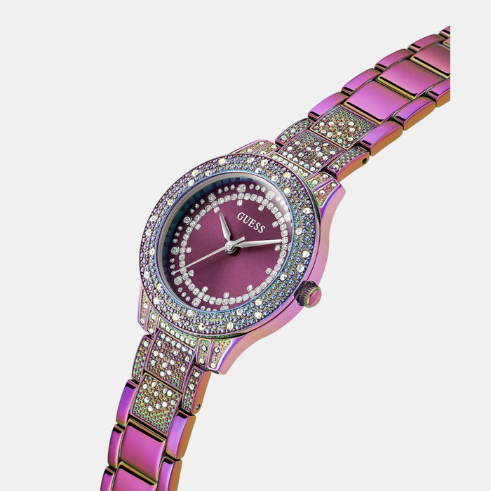 Gt Shooting Star Women Quartz Purple Dial Analog Stainless Steel Watch Gw0746L3
