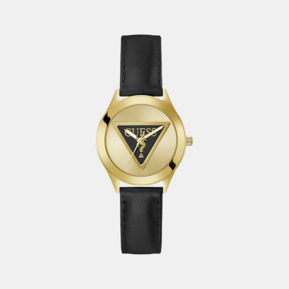 Guess Round Champagne Analog watch