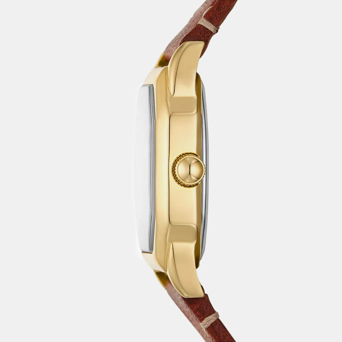 Harlow Women Quartz Cream Dial Analog Leather Watch ES5364