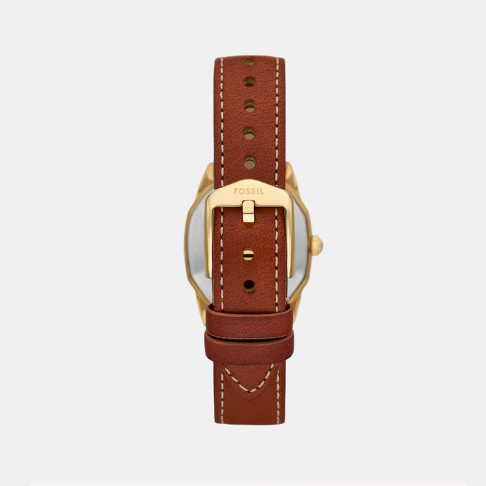 Harlow Women Quartz Cream Dial Analog Leather Watch ES5364