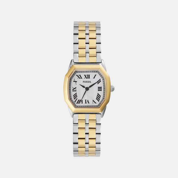 Harlow Women Quartz Cream Dial Analog Stainless Steel Watch ES5362
