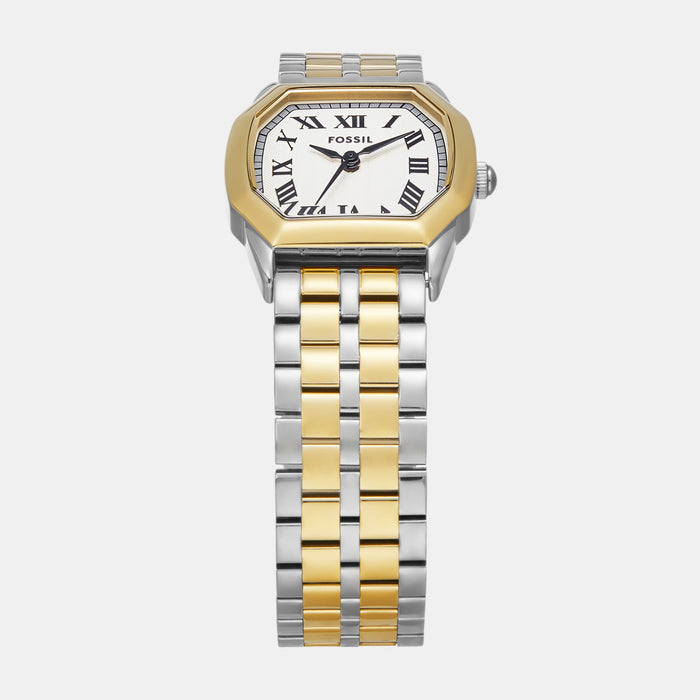 Harlow Women Quartz Cream Dial Analog Stainless Steel Watch ES5362