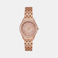 Harlowe Women Quartz Mother Of Pearl Dial Analog Stainless Steel Watch MK4845