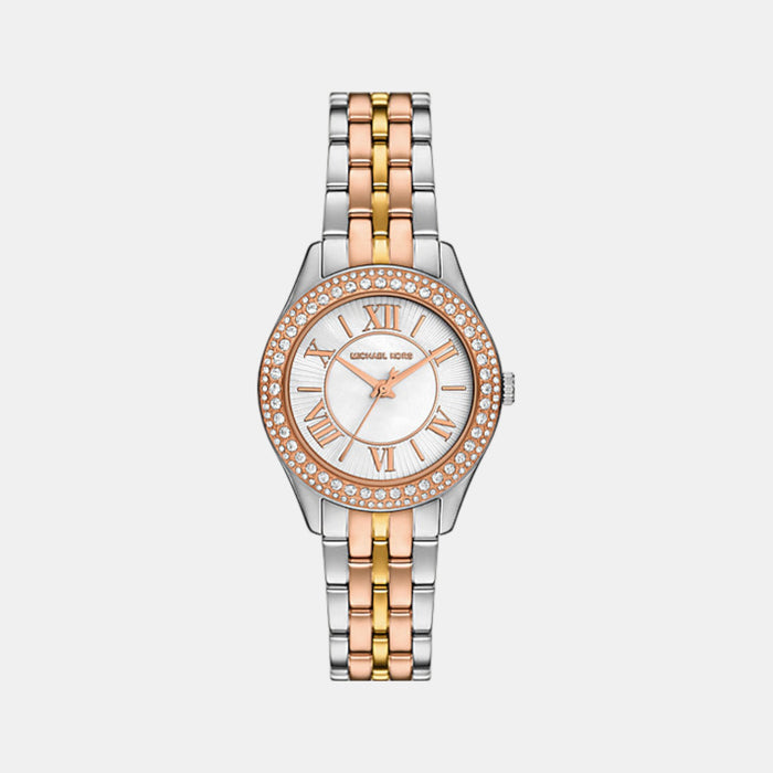 Harlowe Women Quartz Mother of Pearl Dial Analog Stainless Steel Watch MK4846