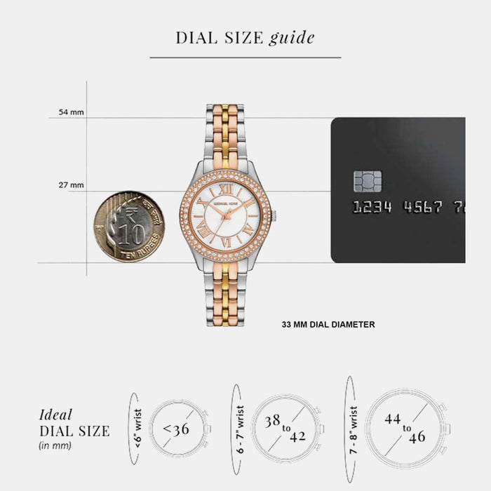 Harlowe Women Quartz Mother of Pearl Dial Analog Stainless Steel Watch MK4846