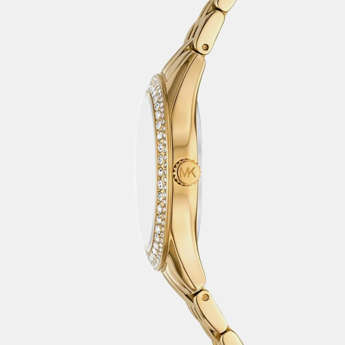 Harlowe Women Quartz Mother Of Pearl Dial Analog Stainless Steel Watch MK4870