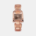 Harwell Women Quartz Brown Dial Analog Stainless Steel Watch ES5328