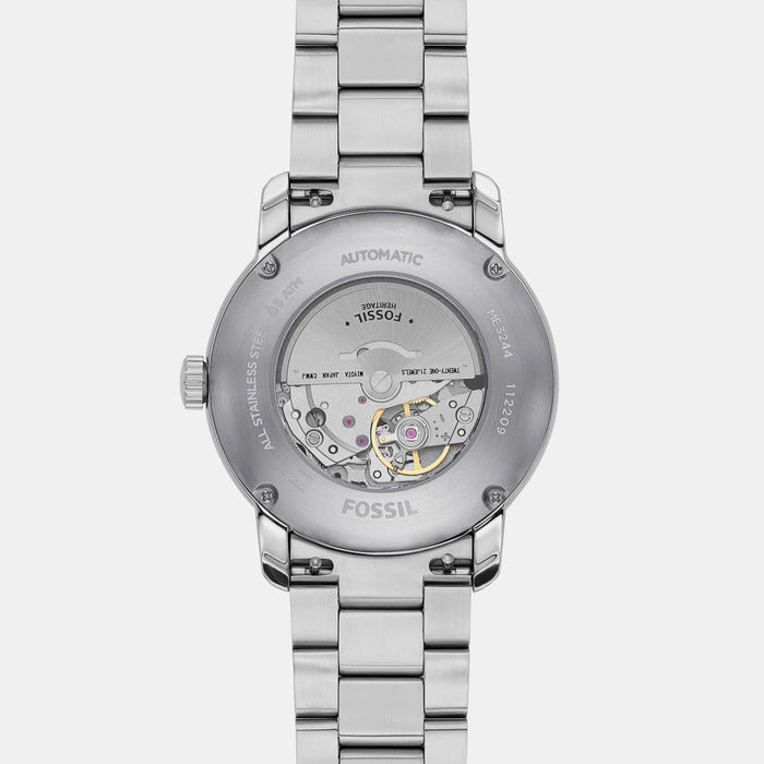 Heritage Men Automatic Blue Dial Analog Stainless Steel Watch ME3244