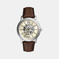 Heritage Men Automatic Cream Dial Analog Leather Watch ME3264