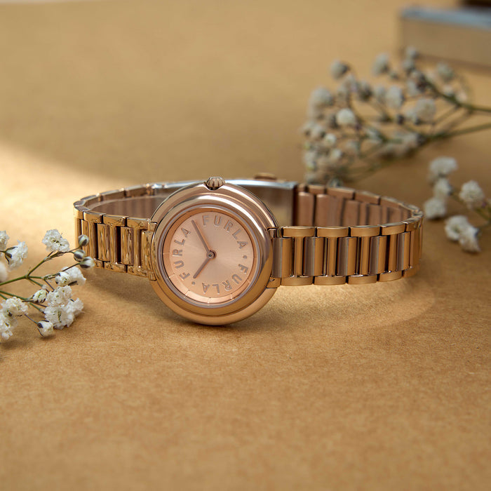Heritage Women Quartz Pink Dial Analog Stainless Steel Watch WW00031002L3