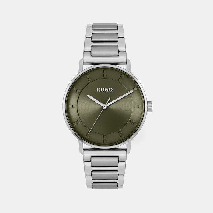 Boss Round Green Analog watch