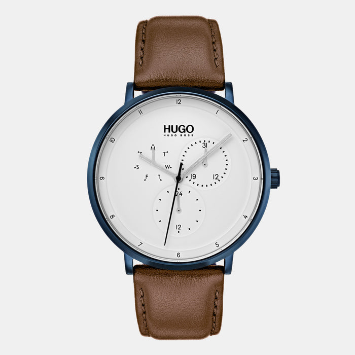 Boss Round White Analog watch