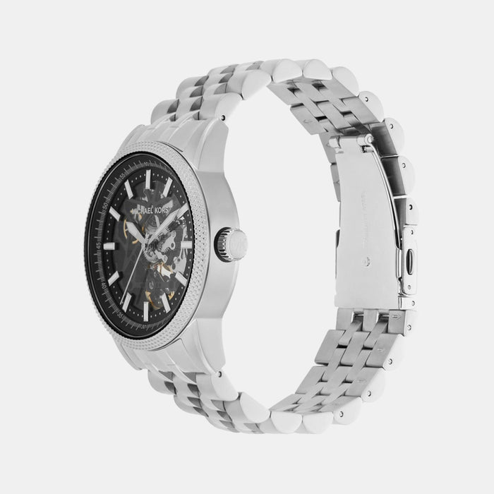 Hutton Men Automatic Black Dial Analog Stainless Steel Watch MKO1076