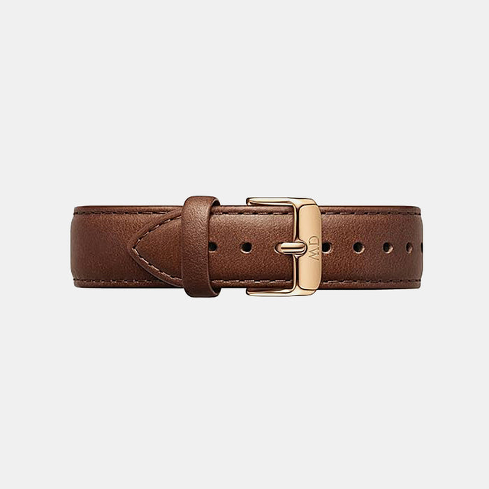Iconic Men Quartz Brown Dial Chronograph Leather Watch DW00100640K
