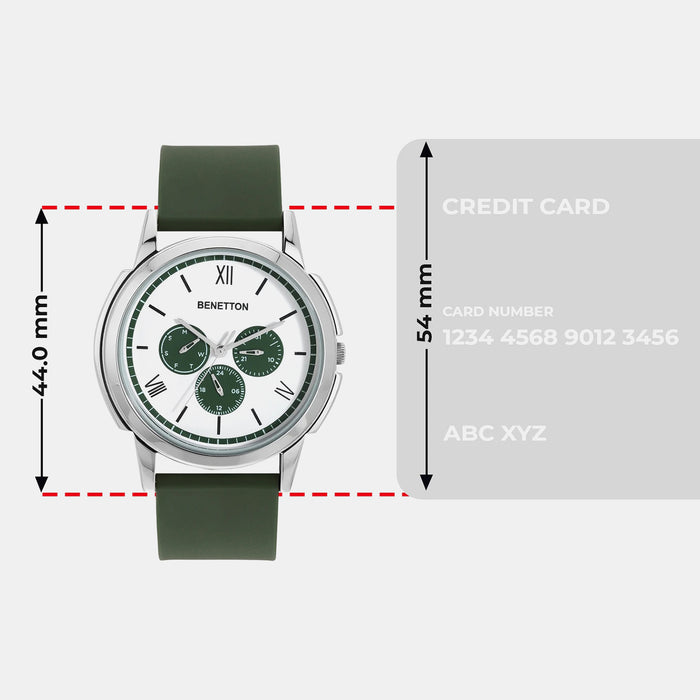 Iconic Men Quartz White Dial Analog Silicone Watch UWUCG0800