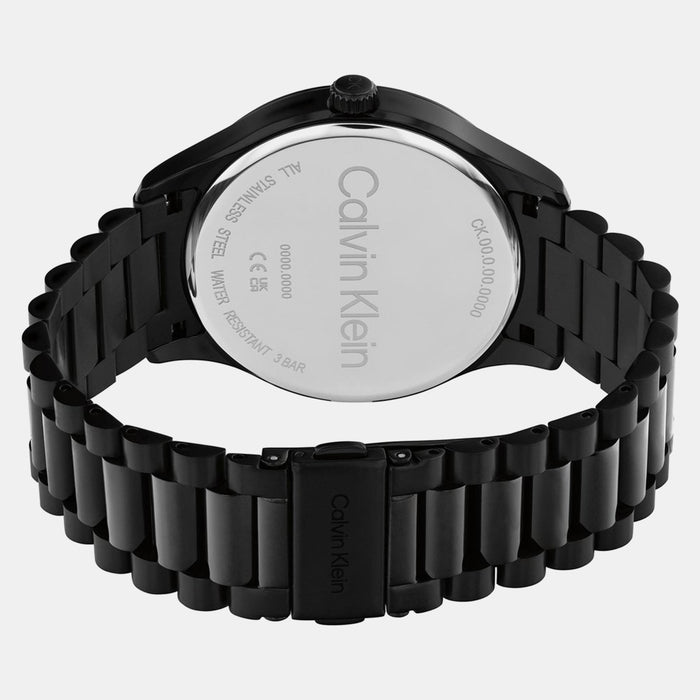 Iconic Unisex Quartz Black Dial Analog Stainless Steel Watch 25200344