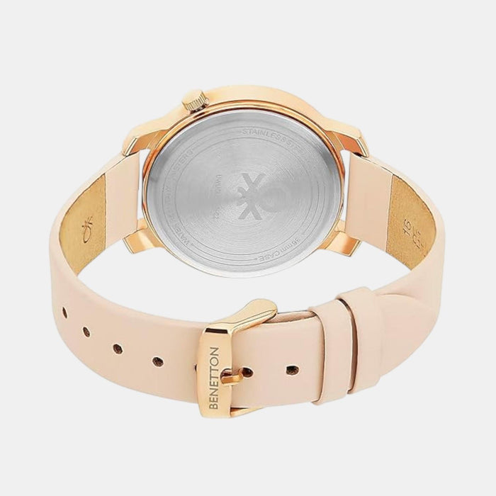 Iconic Women Quartz Pink Dial Analog Leather Watch UWUCL0707