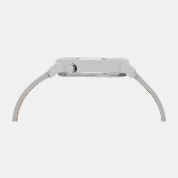 UCB Women Round Silver watch