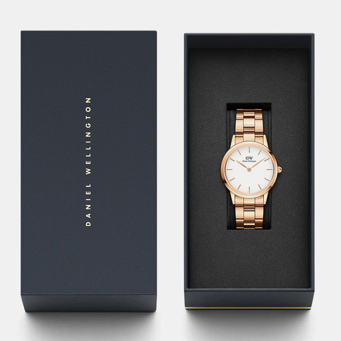 Iconic Women Quartz White Dial Analog Stainless Steel Watch DW00100211K