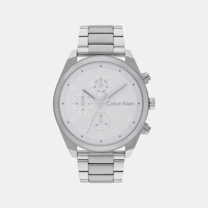 Impact Men Quartz Silver Dial Multi-Function Stainless Steel Watch 25200356