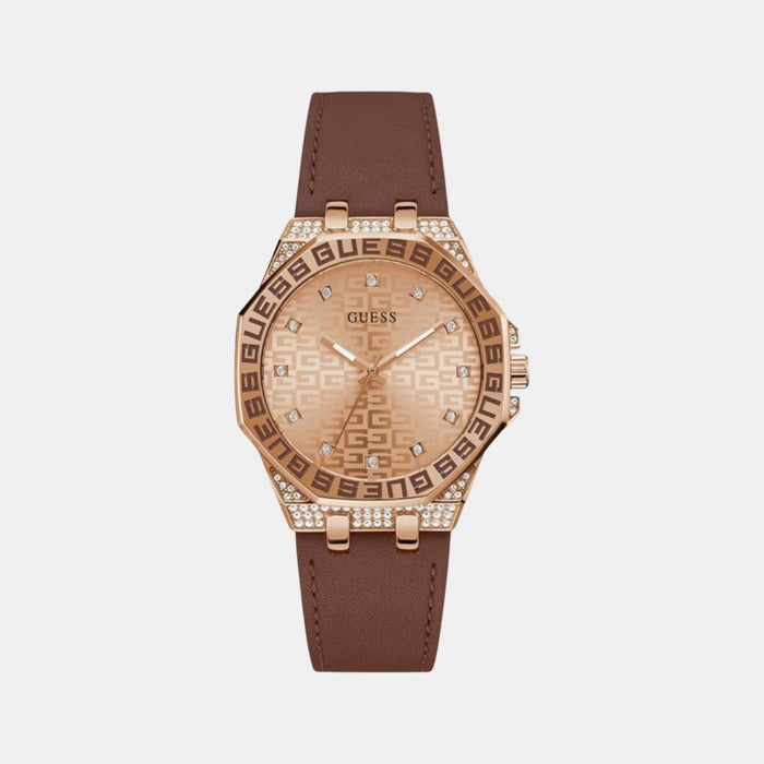 Insignia Women Quartz Pink Dial Analog Leather Watch GW0547L2