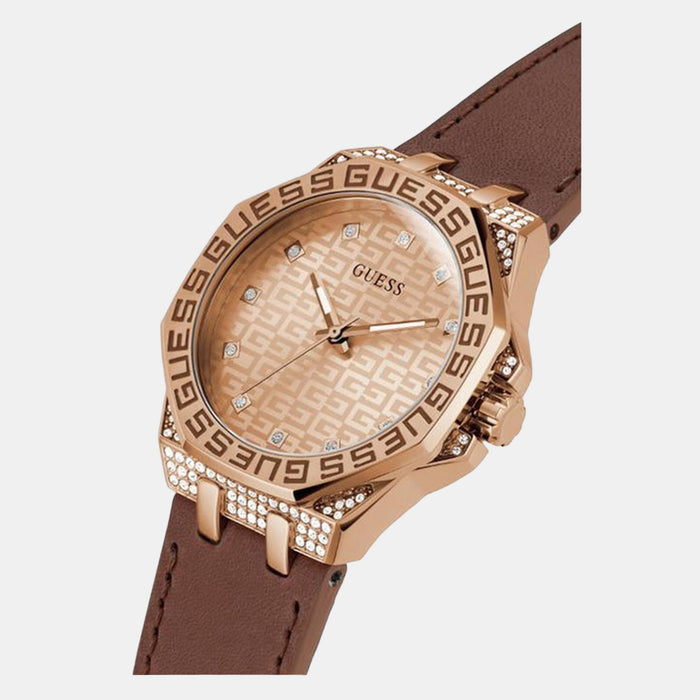 Insignia Women Quartz Pink Dial Analog Leather Watch GW0547L2