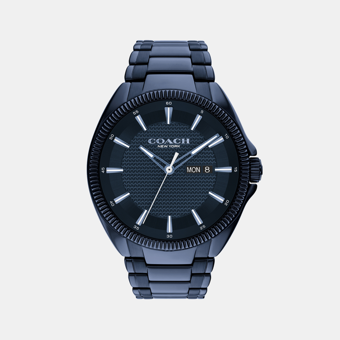 Coach Round Blue Analog watch