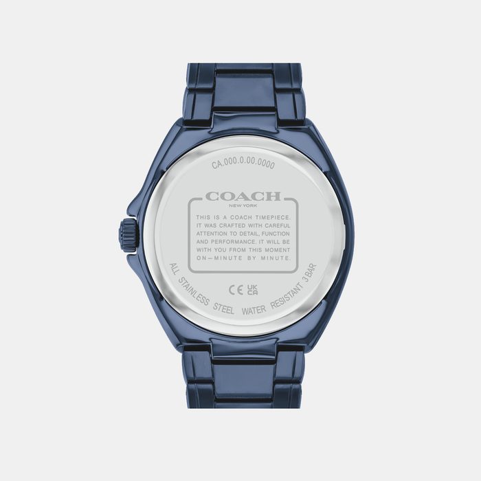 Coach Men Round Blue watch